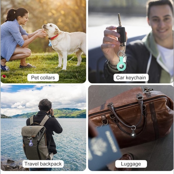 Silicone Airtag Protective Holder Keychain Cases Compatible with Apple Airtag - Picture 11 of 11